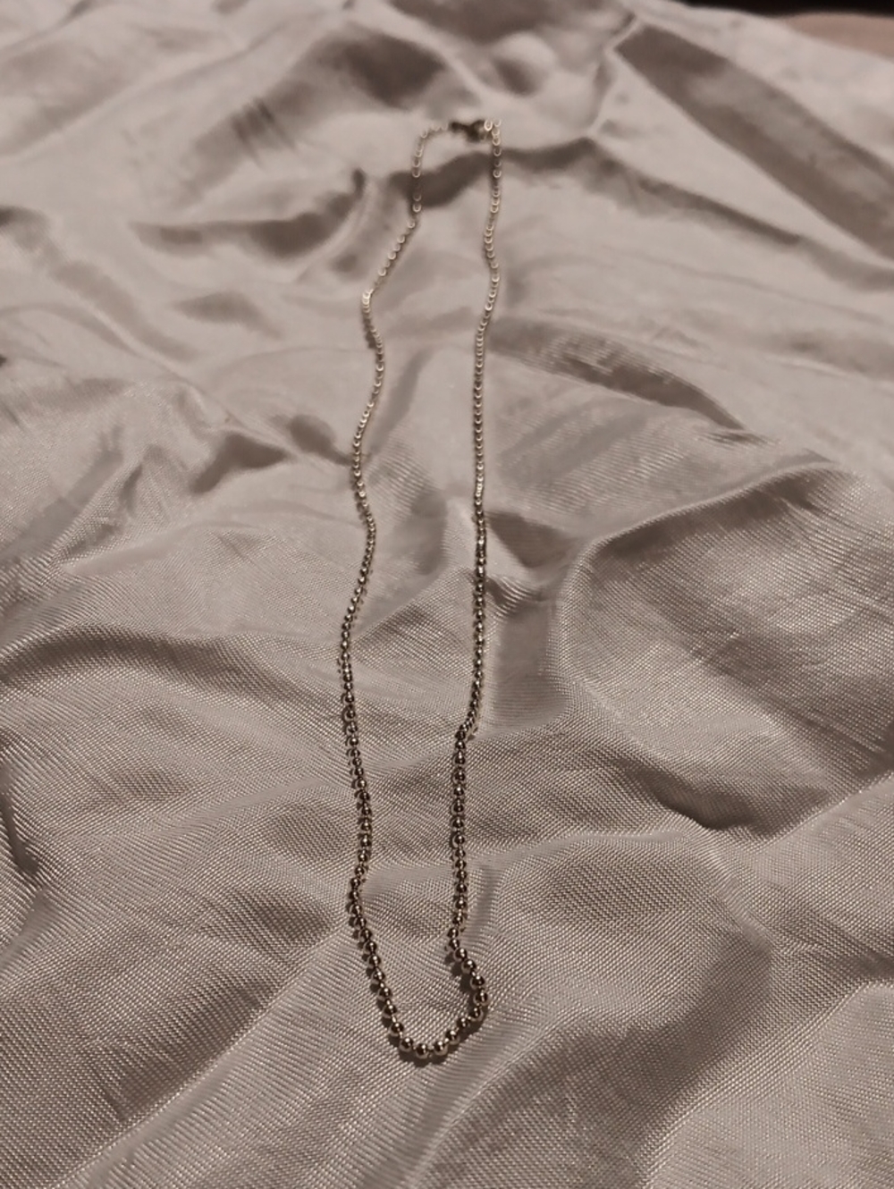Silver Ball Bead .925 Chain Necklace